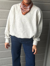 Bubble Hem Sweatshirt | Heather Oat