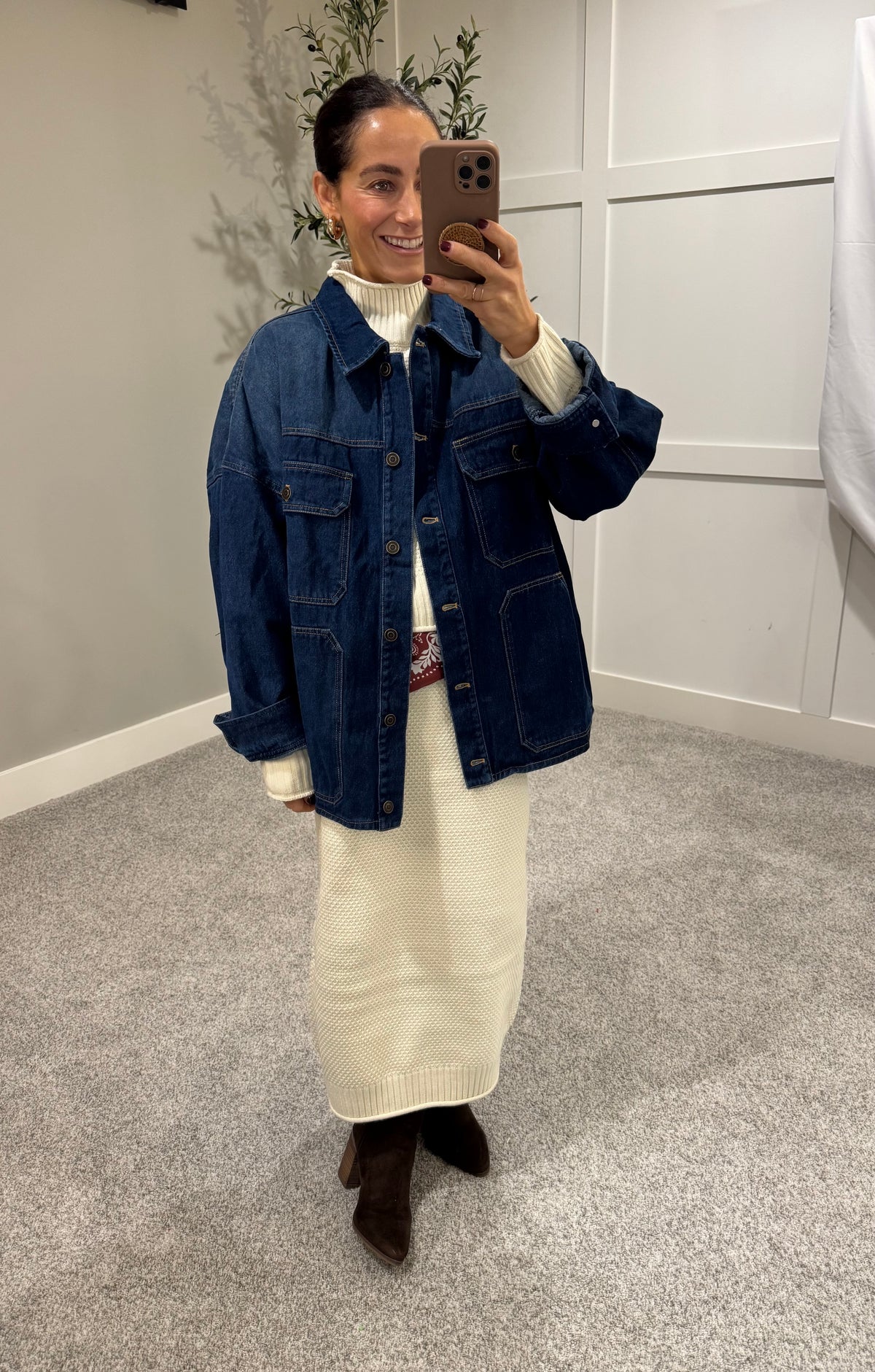 Oversized Denim Ombre-Wash Jacket