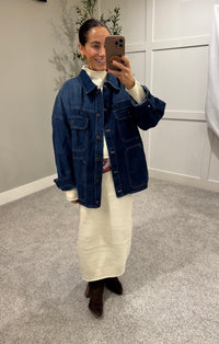 Oversized Denim Ombre-Wash Jacket
